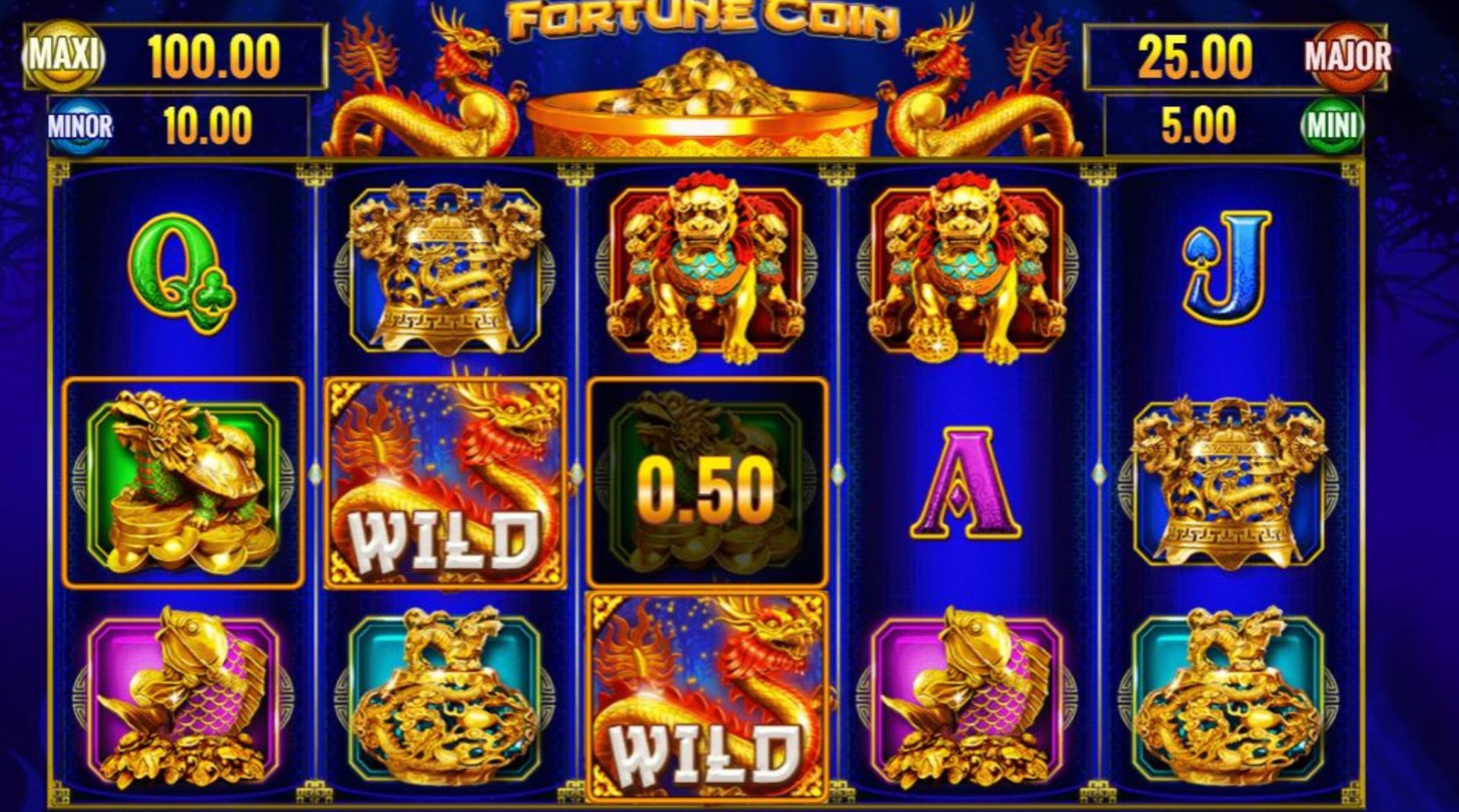 Fortune Coin Slot Game Interface and Reels