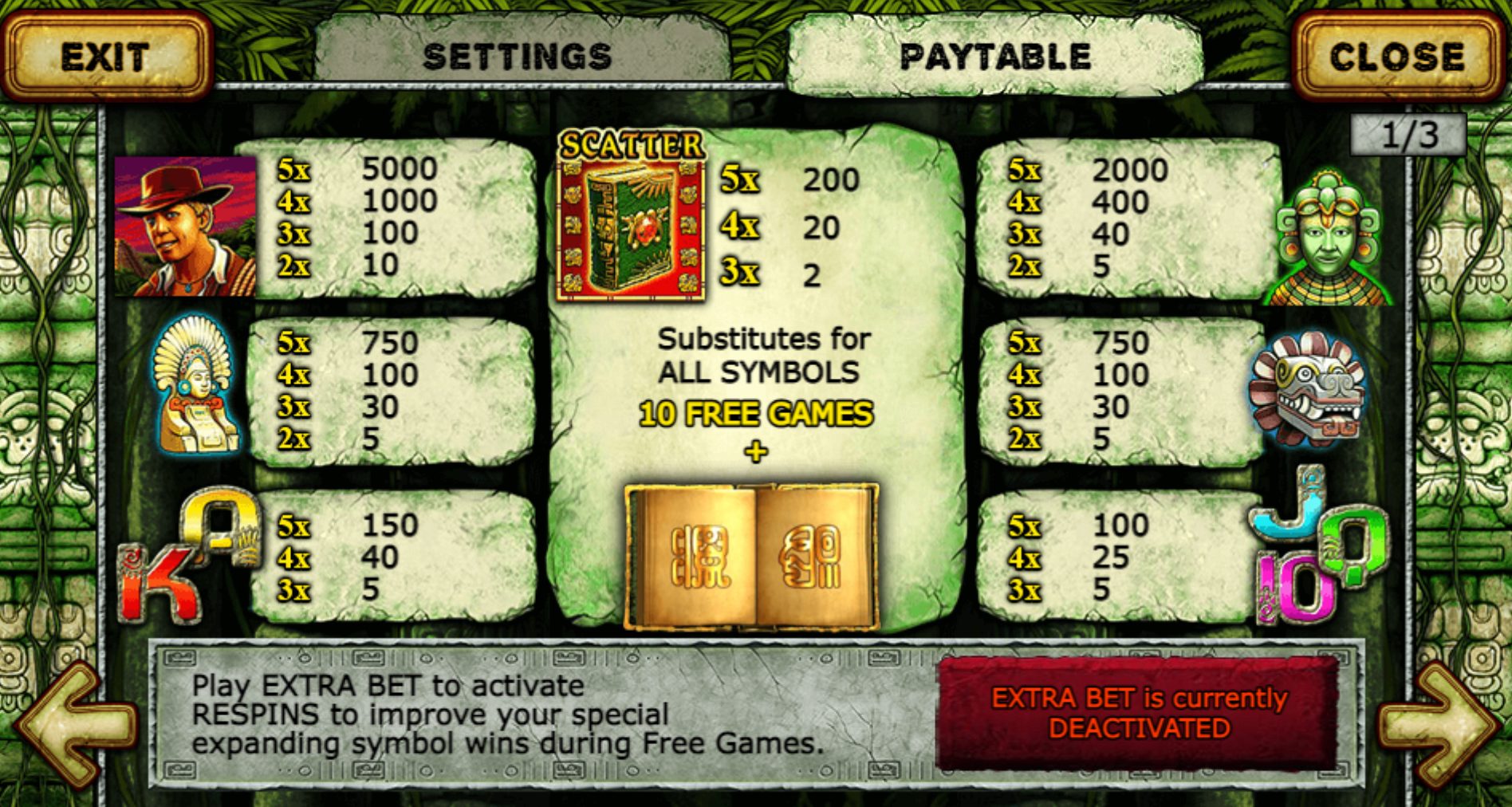 Book Of Maya Slot - Non GamStop Casino Book of Maya slot free spins feature showing the special expanding symbol