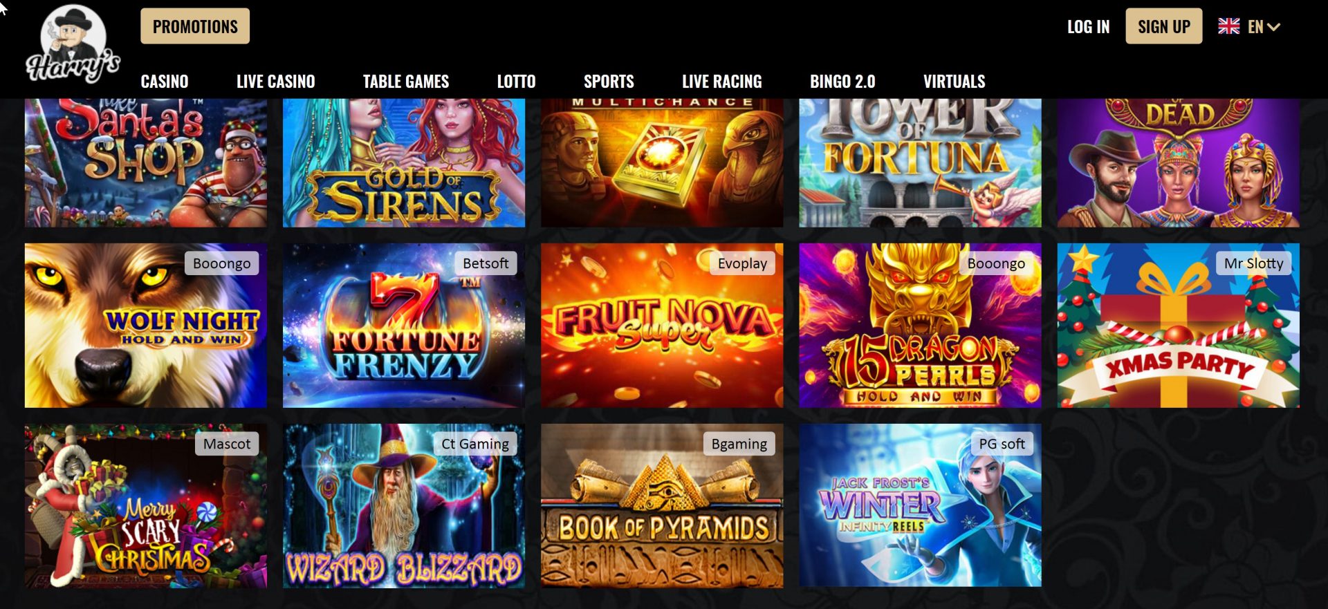 Harry Casino Review - Non GamStop Casino Harry Casino Game Lobby