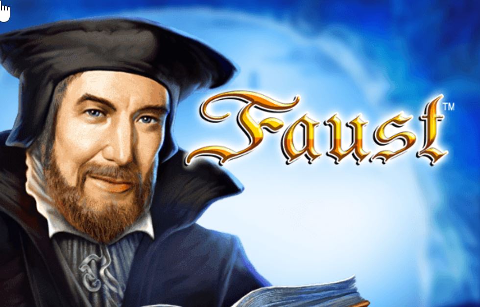 Faust Slot - Non GamStop Casino Faust Slot game logo and main characters
