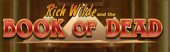 Book Of Dead Slot - Non GamStop Casino Rich Wilde and the Book of Dead slot game logo and main characters