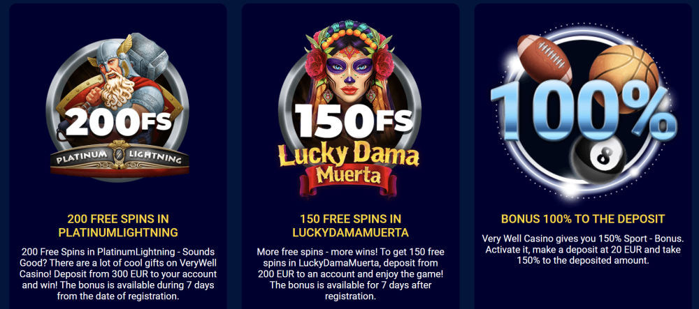 Very Well Casino No Deposit Bonus