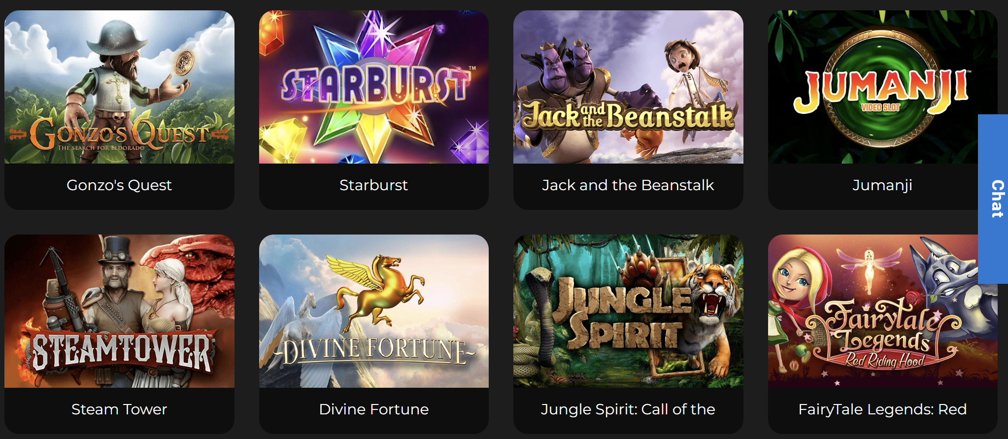 A collage of popular slot games available at Captain Marlin sister sites