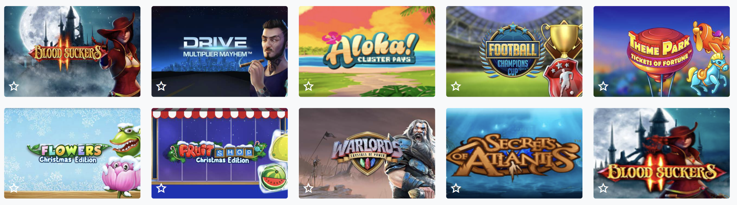A vibrant online casino interface showing various slot games and a welcome bonus banner