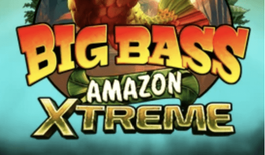 Big Bass Amazon Xtreme slot game intro screen showing the Amazon jungle theme