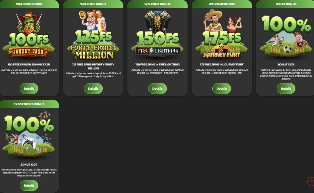 Richjy Farmer Casino 40 Free Spins No Deposit Not On Gamstop