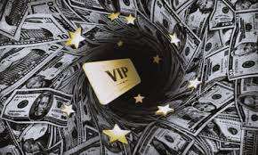 Luxurious VIP casino experience with gold chips and cards